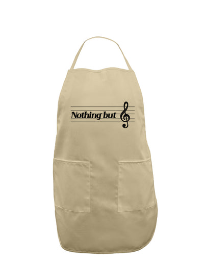 Nothing But Treble Music Pun Adult Apron by TooLoud-Bib Apron-TooLoud-Stone-One-Size-Davson Sales