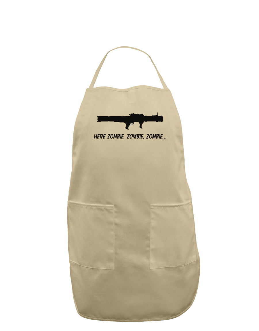 Here Zombie Zombie Zombie Bazooka Adult Apron-Bib Apron-TooLoud-White-One-Size-Davson Sales