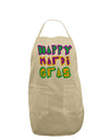 Happy Mardi Gras Text 2 Adult Apron-Bib Apron-TooLoud-Stone-One-Size-Davson Sales