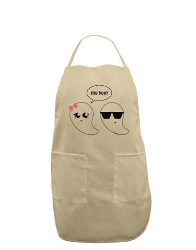 Cute Ghost Couple My Boo Halloween Adult Apron-Bib Apron-TooLoud-Stone-One-Size-Davson Sales