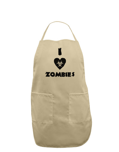 I Heart Zombies - Biohazard Heart Adult Apron-Bib Apron-TooLoud-Stone-One-Size-Davson Sales