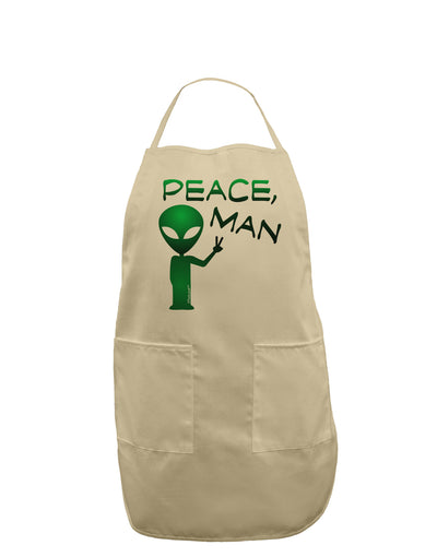 Peace Man Alien Adult Apron-Bib Apron-TooLoud-Stone-One-Size-Davson Sales