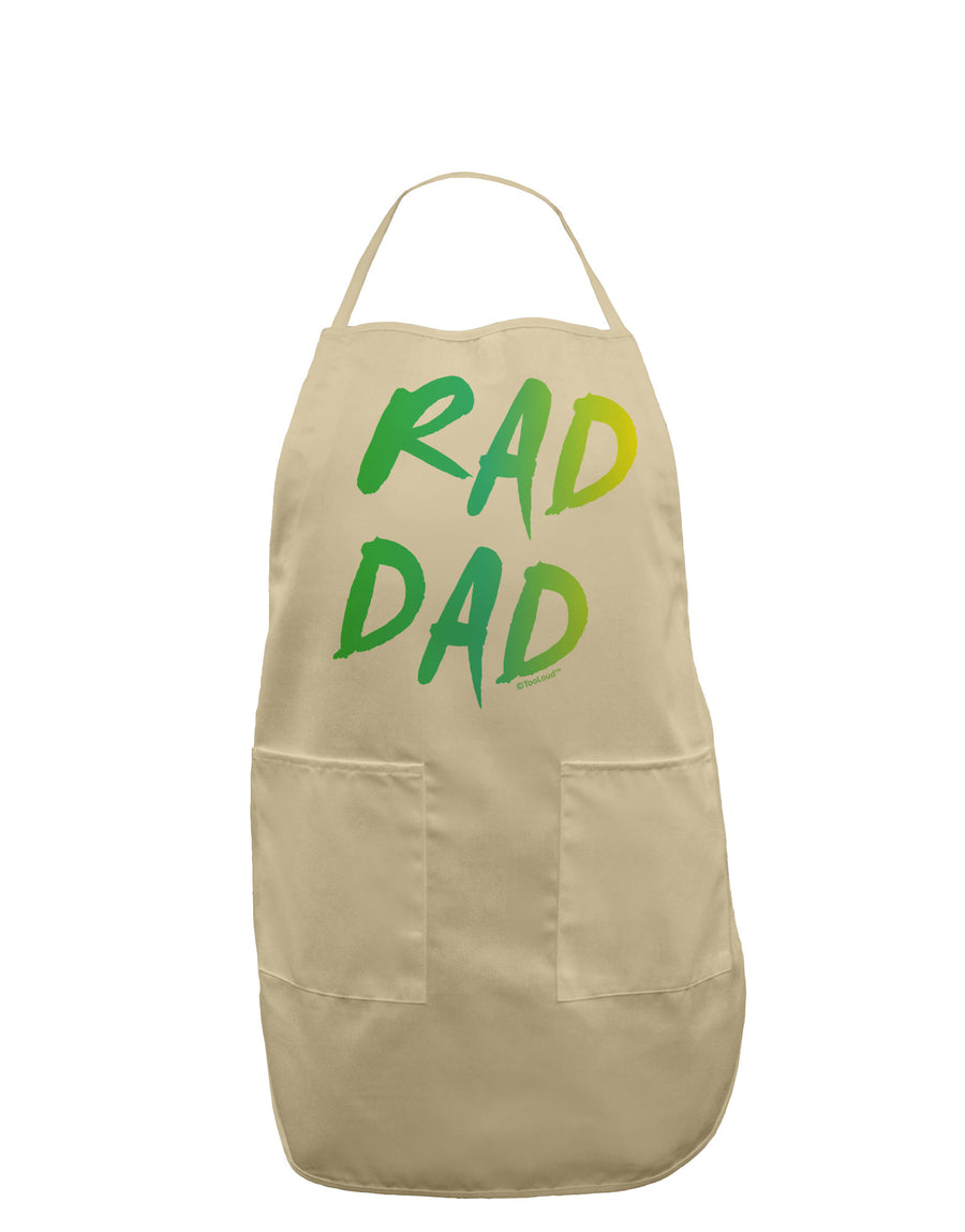 Rad Dad Design - 80s Neon Adult Apron-Bib Apron-TooLoud-White-One-Size-Davson Sales