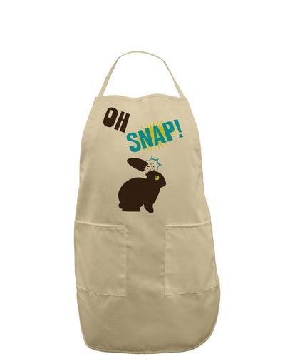 TooLoud Oh Snap Chocolate Easter Bunny Adult Apron-Bib Apron-TooLoud-Stone-One-Size-Davson Sales