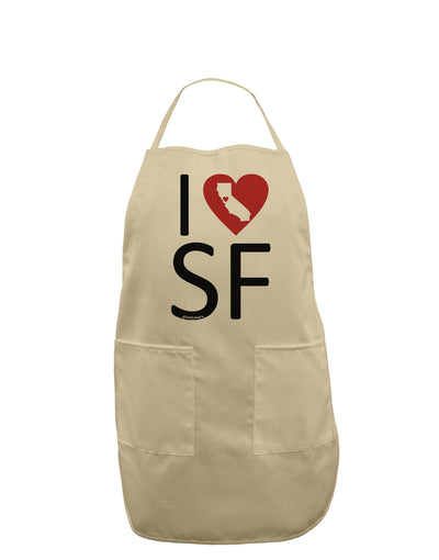 I Heart San Francisco Adult Apron-Bib Apron-TooLoud-Stone-One-Size-Davson Sales