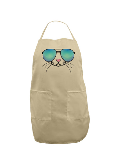 Kyu-T Face - Tiny Cool Sunglasses Adult Apron-Bib Apron-TooLoud-Stone-One-Size-Davson Sales