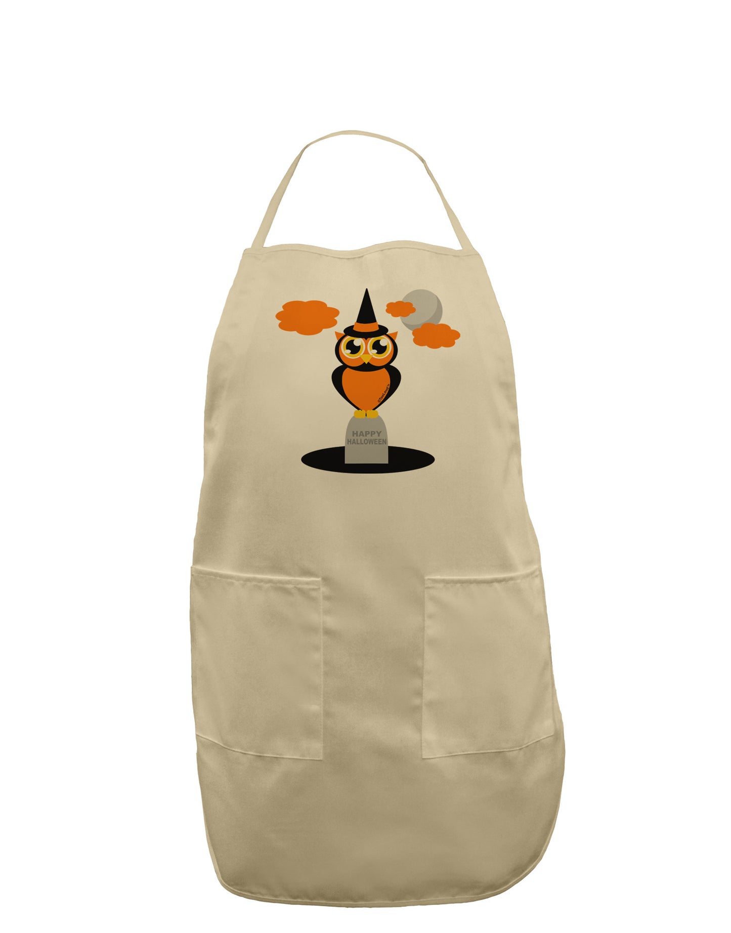 Owl Orange Adult Apron-Bib Apron-TooLoud-Stone-One-Size-Davson Sales