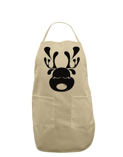 Cute Black Reindeer Face Christmas Adult Apron-Bib Apron-TooLoud-Stone-One-Size-Davson Sales