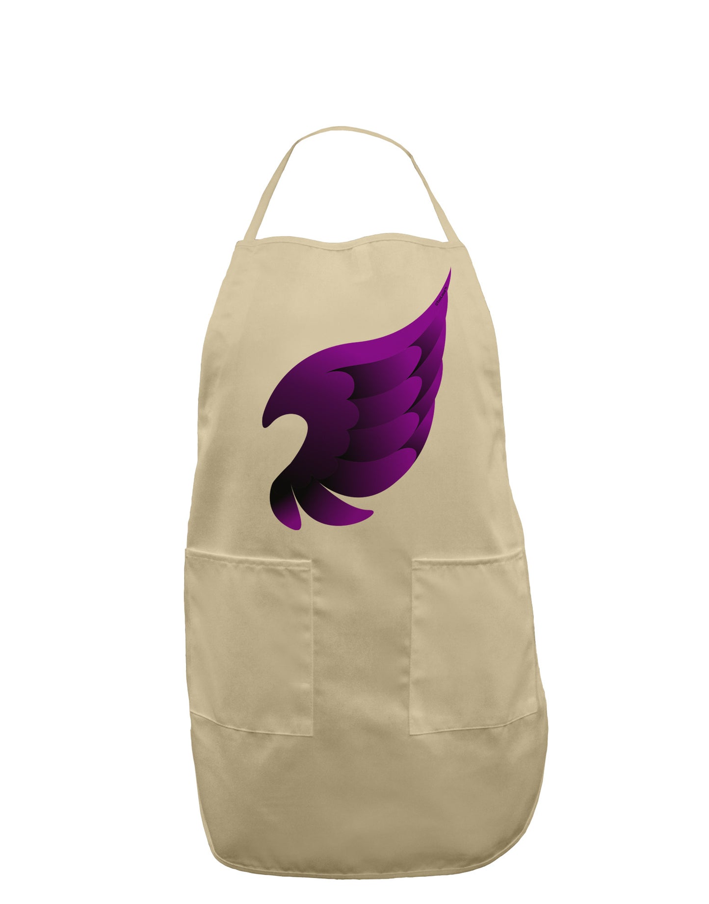 Cute Single Dark Angel Wing Black and Purple Adult Apron-Bib Apron-TooLoud-Stone-One-Size-Davson Sales