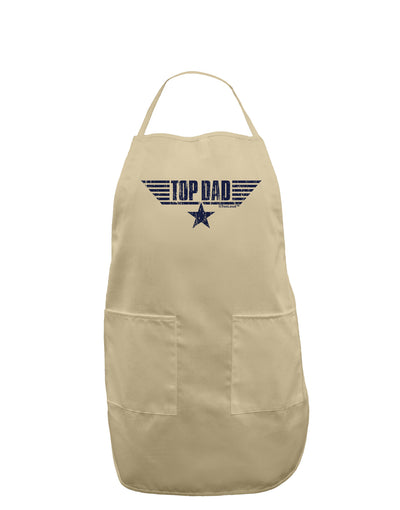 Top Dad Father's Day Adult Apron-Bib Apron-TooLoud-Stone-One-Size-Davson Sales