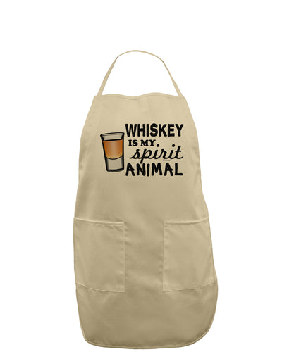 TooLoud Whiskey Is My Spirit Animal Adult Apron-Bib Apron-TooLoud-Stone-One-Size-Davson Sales