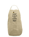 Keep Calm and Love Bees Color Adult Apron-Bib Apron-TooLoud-Stone-One-Size-Davson Sales