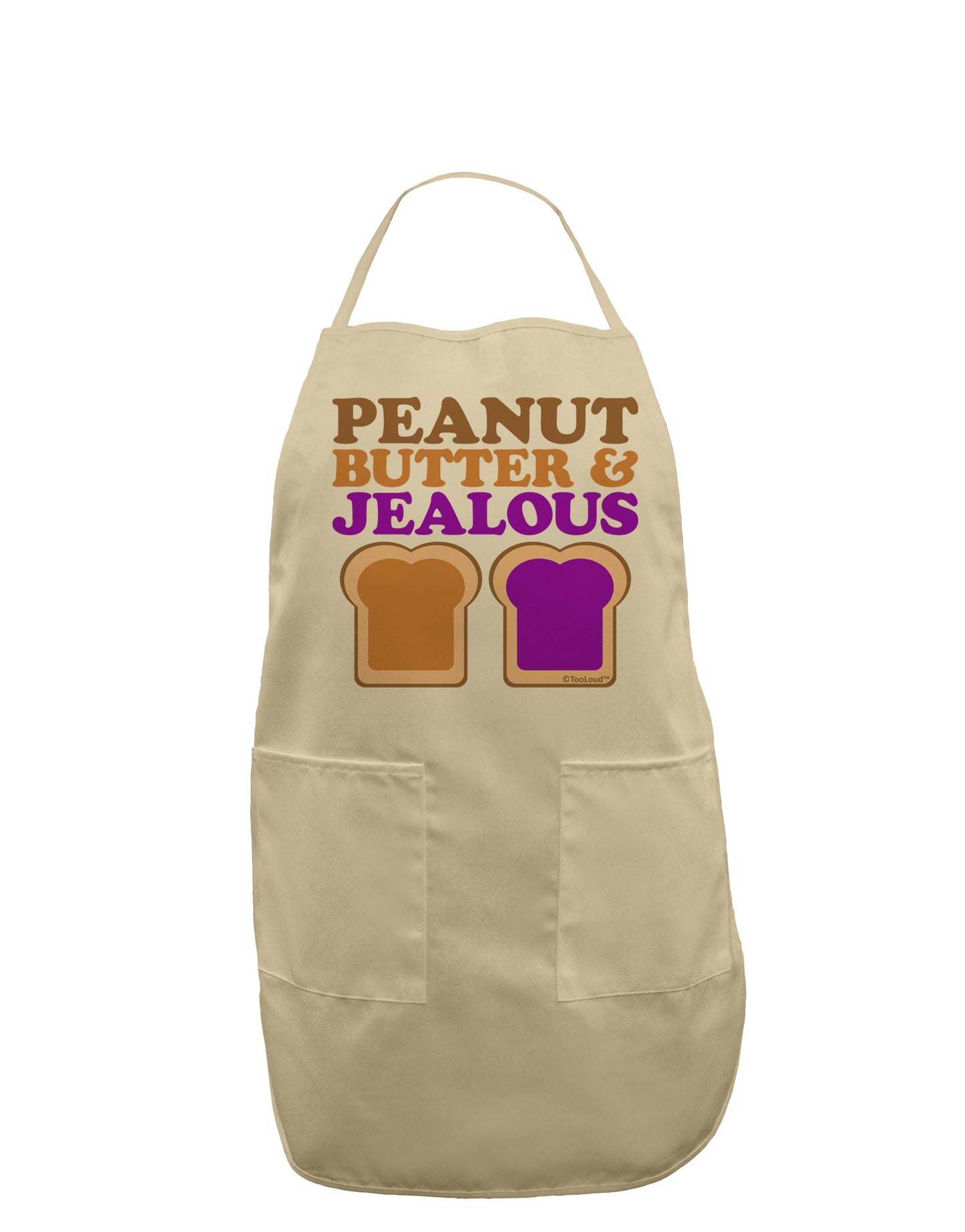 Peanut Butter and Jealous Adult Apron by TooLoud-Bib Apron-TooLoud-Stone-One-Size-Davson Sales