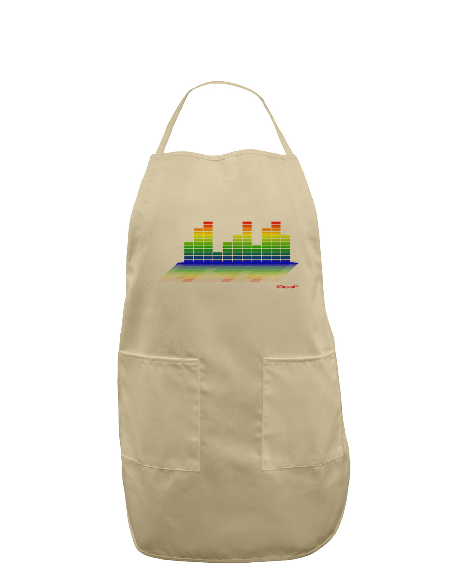 Equalizer Bars Design Adult Apron by TooLoud-Bib Apron-TooLoud-White-One-Size-Davson Sales