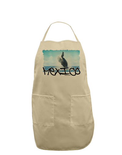 Mexico - Whale Watching Cut-out Adult Apron-Bib Apron-TooLoud-Stone-One-Size-Davson Sales