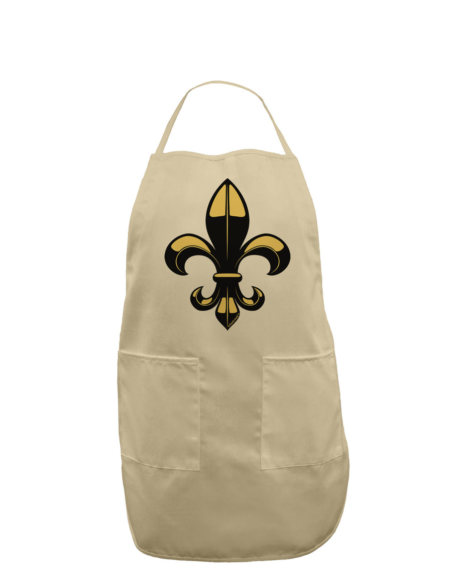 Golden Fleur de Lis Adult Apron-Bib Apron-TooLoud-White-One-Size-Davson Sales