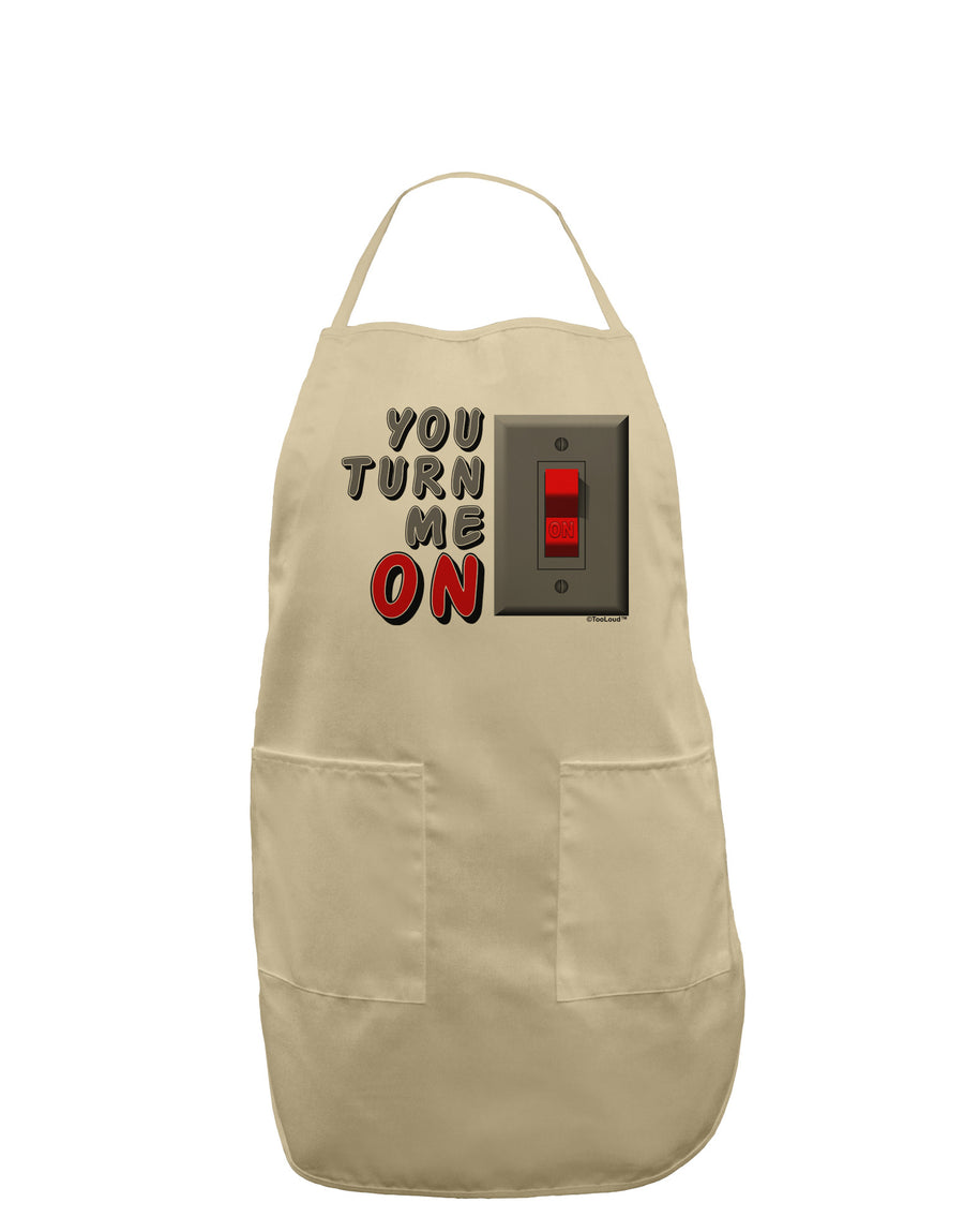 TooLoud You Turn Me On Switch Adult Apron-Bib Apron-TooLoud-White-One-Size-Davson Sales