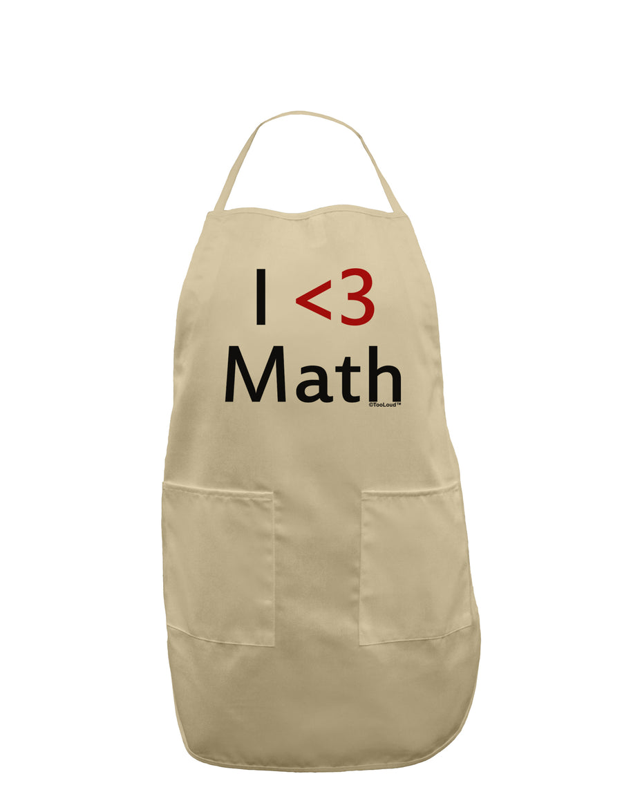 I Heart Math Adult Apron by TooLoud-Bib Apron-TooLoud-White-One-Size-Davson Sales