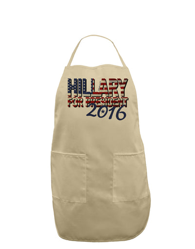 Hillary for President Flag Adult Apron-Bib Apron-TooLoud-Stone-One-Size-Davson Sales