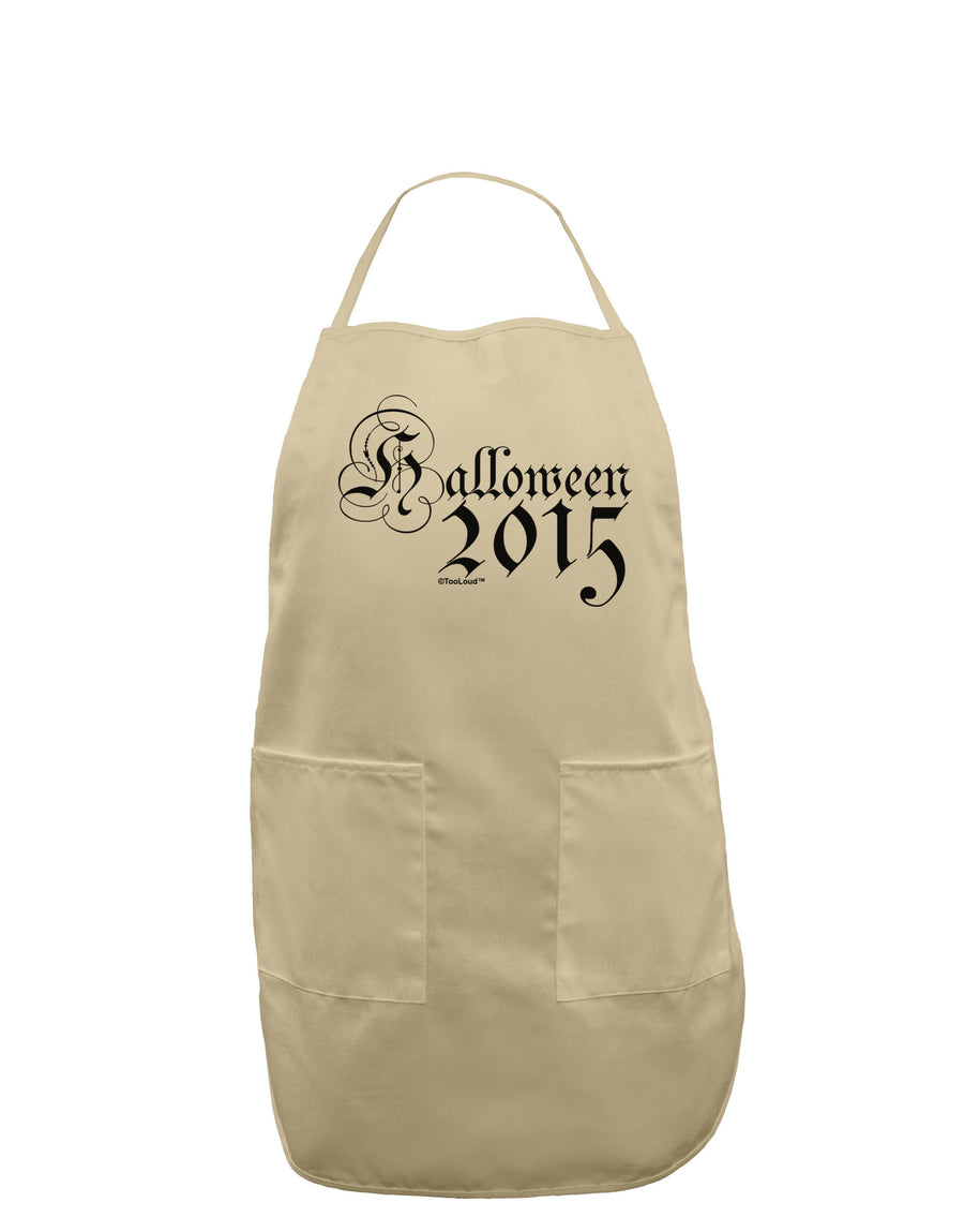 Halloween Current Year Script Text Adult Apron-Bib Apron-TooLoud-White-One-Size-Davson Sales