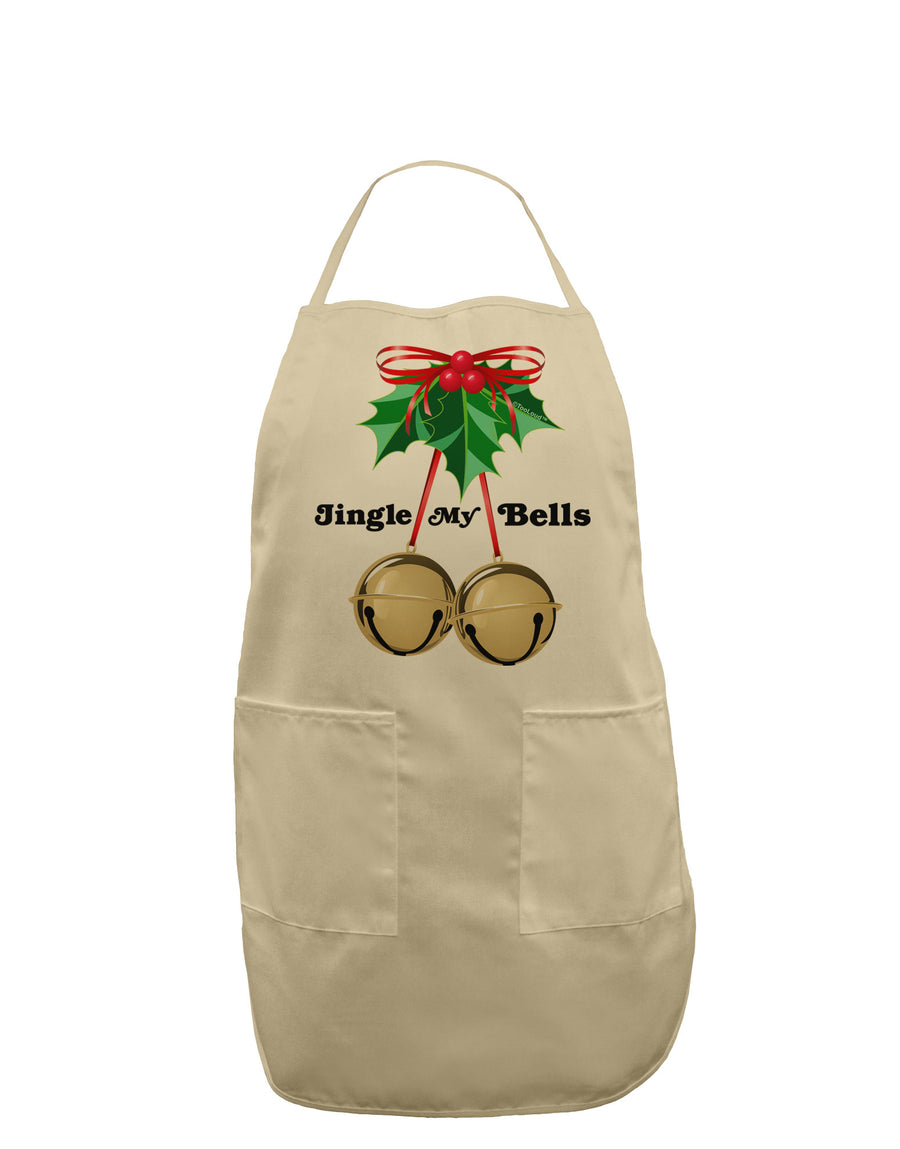 Jingle My Bells Adult Apron-Bib Apron-TooLoud-White-One-Size-Davson Sales