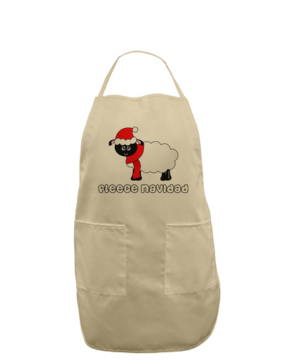 Fleece Navidad Christmas Sheep Adult Apron-Bib Apron-TooLoud-Stone-One-Size-Davson Sales