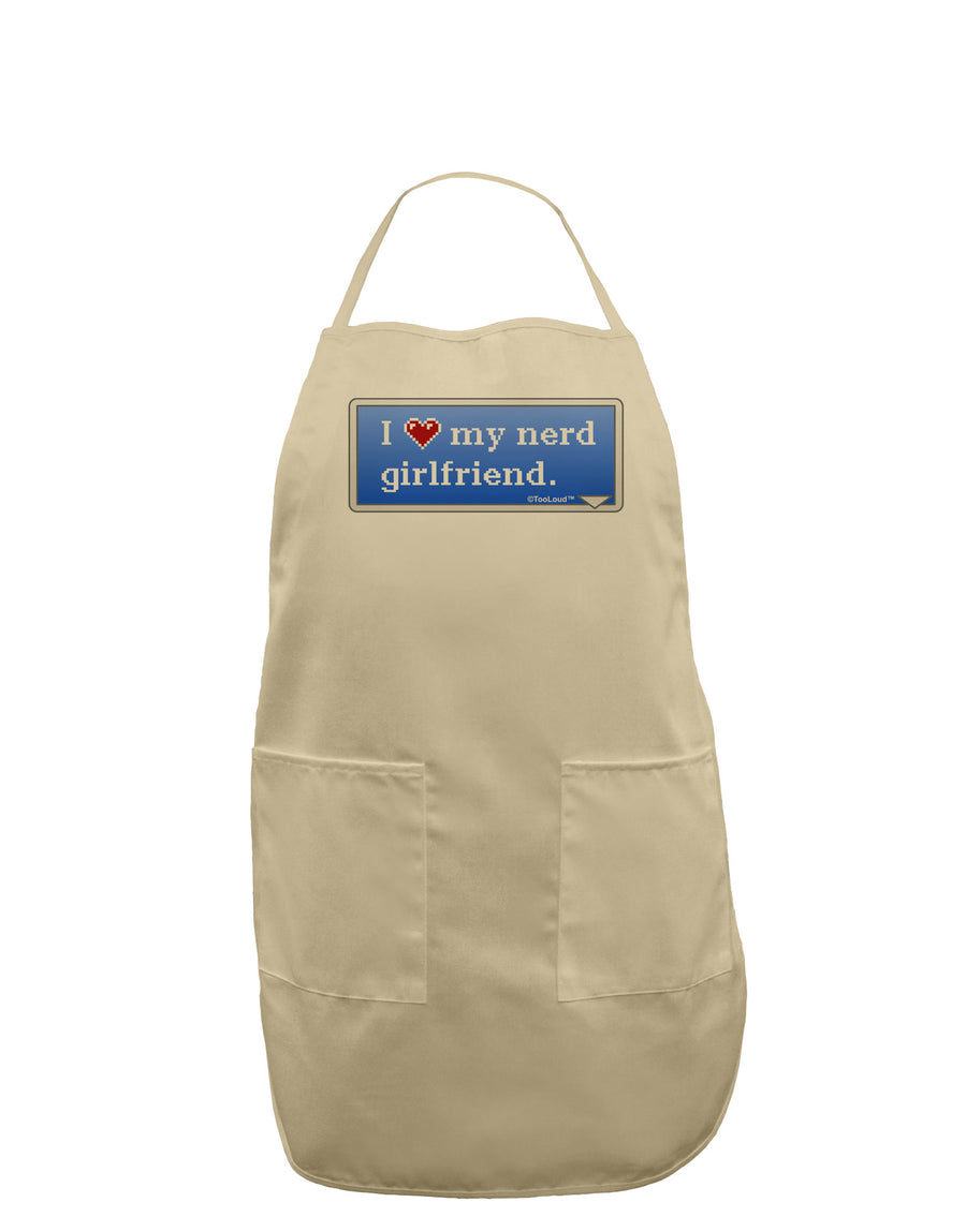 I Heart My Nerd Girlfriend - Retro Adult Apron by TooLoud-Bib Apron-TooLoud-White-One-Size-Davson Sales