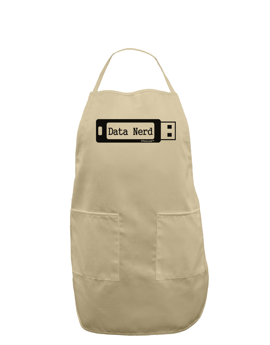 Data Nerd USB Adult Apron by TooLoud-Bib Apron-TooLoud-White-One-Size-Davson Sales