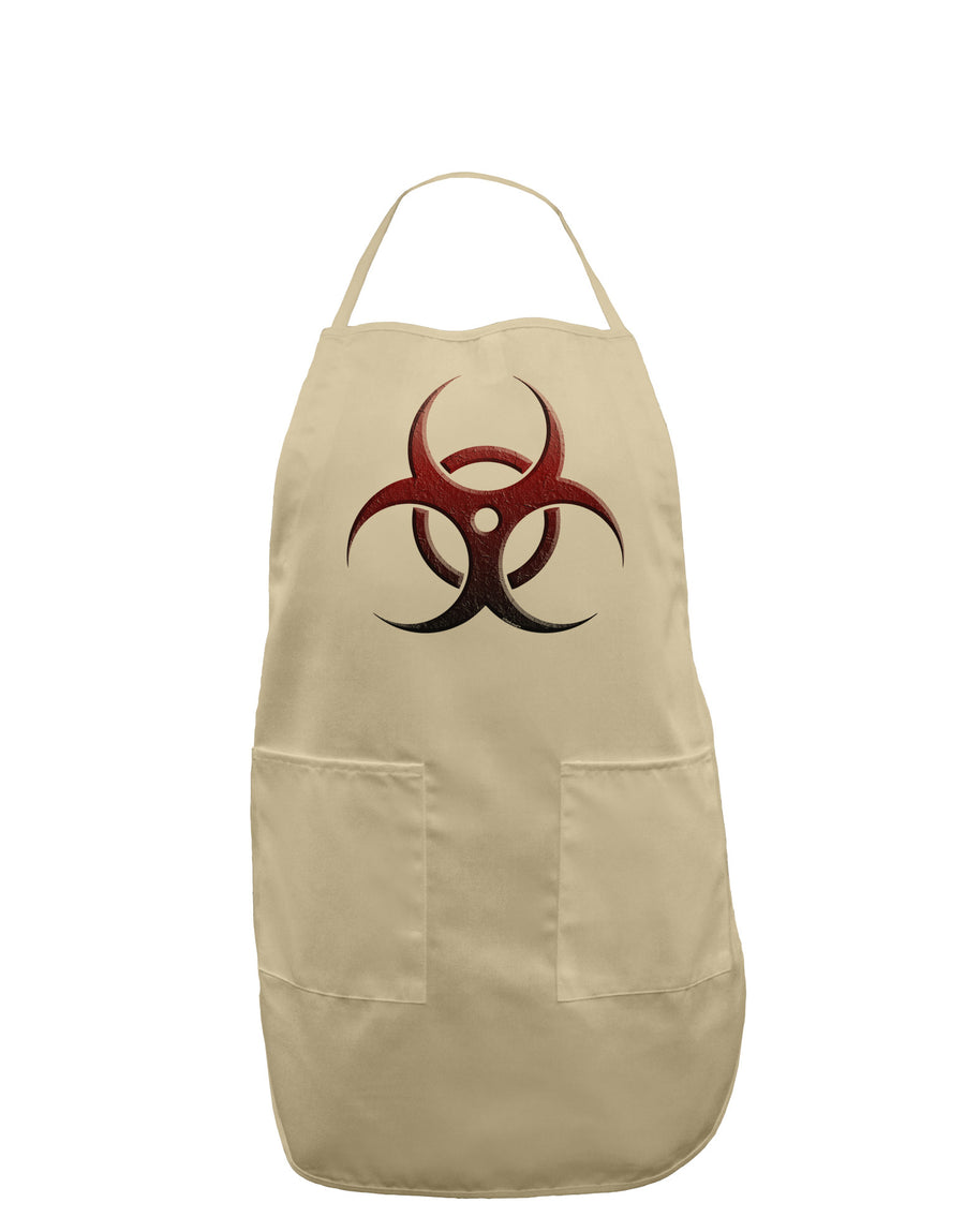 Biohazard Symbol Red Stone - Apocalypse Adult Apron-Bib Apron-TooLoud-White-One-Size-Davson Sales