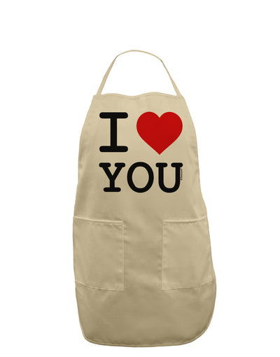 I Heart You Adult Apron-Bib Apron-TooLoud-Stone-One-Size-Davson Sales