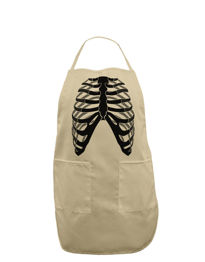 Human Skeleton Bones Ribcage Inverted Adult Apron-Bib Apron-TooLoud-Stone-One-Size-Davson Sales