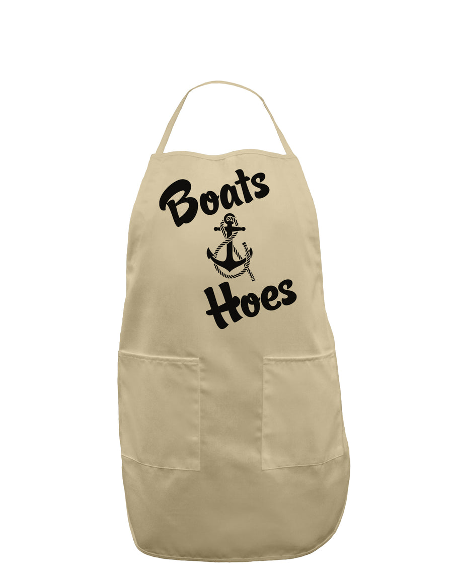 Boats and Hoes Adult Apron-Bib Apron-TooLoud-White-One-Size-Davson Sales