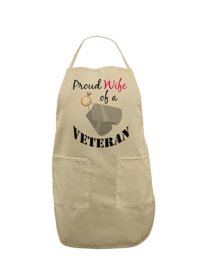 Wife of Veteran Adult Apron-Bib Apron-TooLoud-Stone-One-Size-Davson Sales