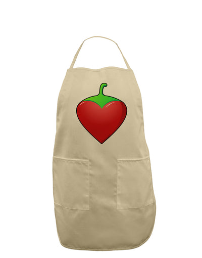 Chili Pepper Heart Adult Apron-Bib Apron-TooLoud-Stone-One-Size-Davson Sales