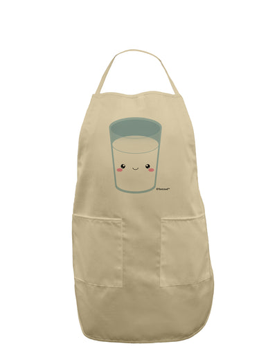 Cute Matching Milk and Cookie Design - Milk Adult Apron by TooLoud-Bib Apron-TooLoud-Stone-One-Size-Davson Sales