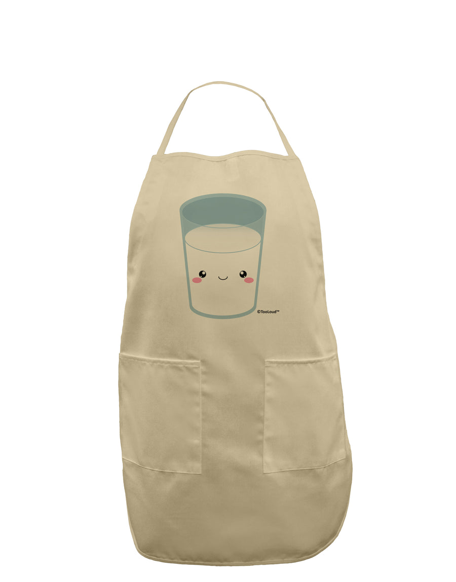 Cute Matching Milk and Cookie Design - Milk Adult Apron by TooLoud-Bib Apron-TooLoud-White-One-Size-Davson Sales