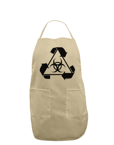 Recycle Biohazard Sign Black and White Adult Apron by TooLoud-Bib Apron-TooLoud-Stone-One-Size-Davson Sales