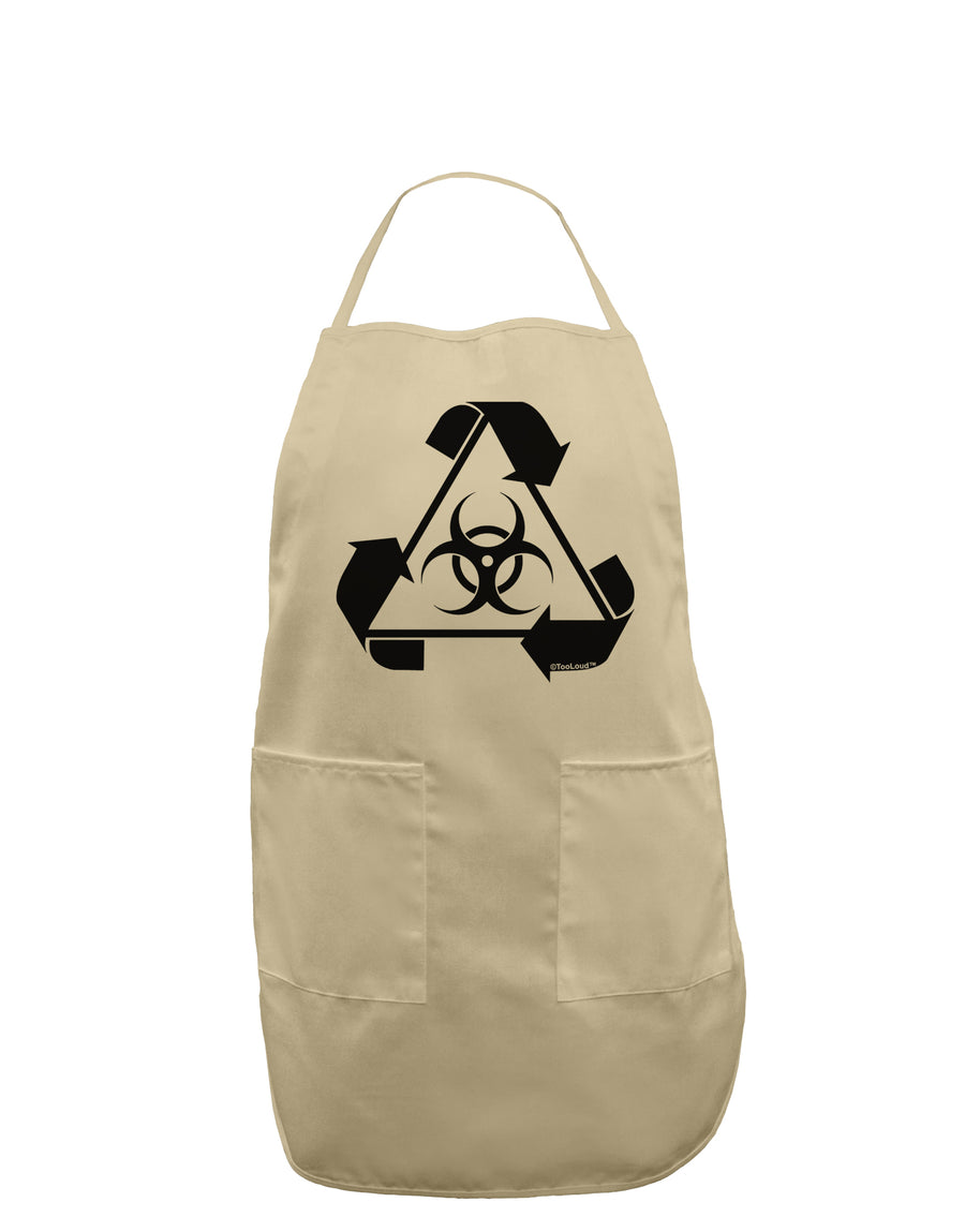 Recycle Biohazard Sign Black and White Adult Apron by TooLoud-Bib Apron-TooLoud-White-One-Size-Davson Sales