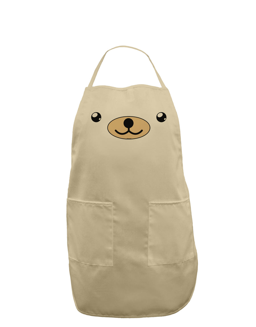 Kyu-T Face - Beartholomew the Teddy Bear Adult Apron-Bib Apron-TooLoud-White-One-Size-Davson Sales