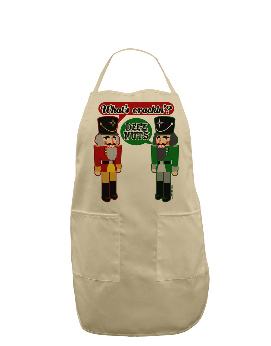 Whats Crackin - Deez Nuts Adult Apron by-Bib Apron-TooLoud-White-One-Size-Davson Sales