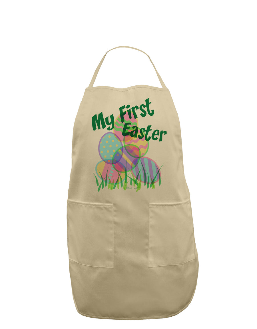 My First Easter Gel Look Print Adult Apron-Bib Apron-TooLoud-White-One-Size-Davson Sales