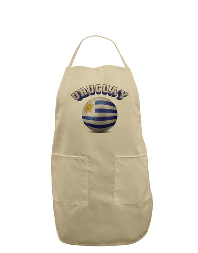 Soccer Ball Flag - Uruguay Adult Apron-Bib Apron-TooLoud-Stone-One-Size-Davson Sales