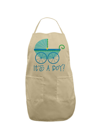 It's a Boy - Baby Boy Carriage Adult Apron-Bib Apron-TooLoud-Stone-One-Size-Davson Sales