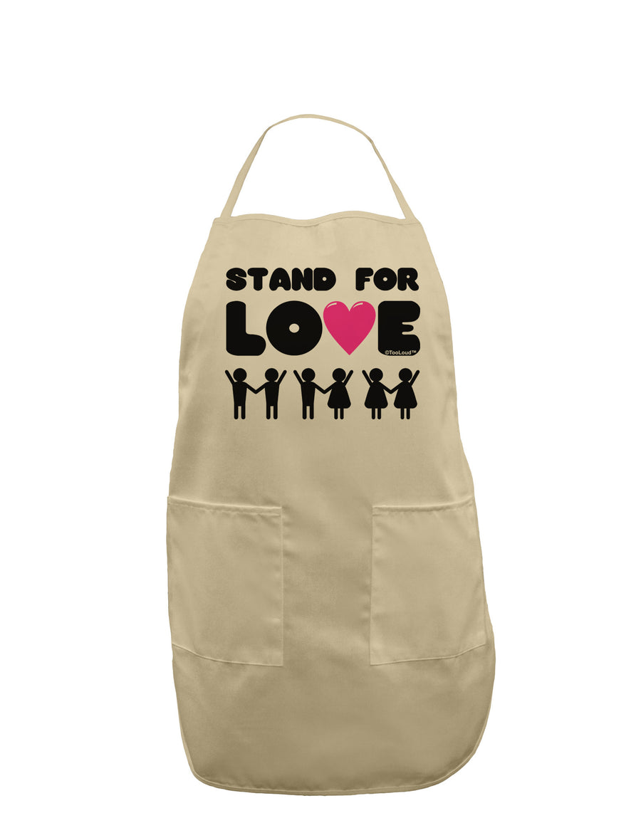 Stand For Love Pink Heart Adult Apron-Bib Apron-TooLoud-White-One-Size-Davson Sales