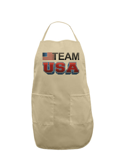 Sporty Team USA Adult Apron-Bib Apron-TooLoud-Stone-One-Size-Davson Sales