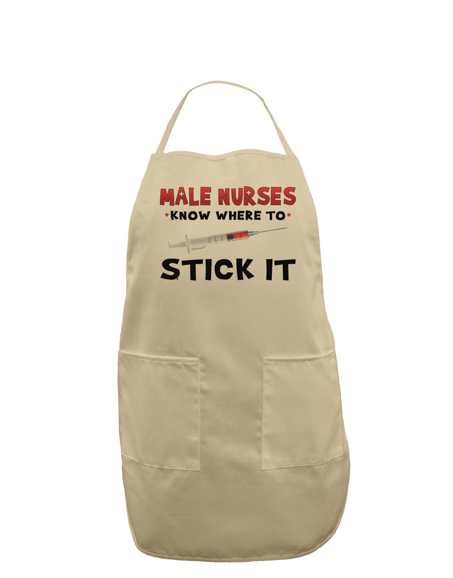 Male Nurses - Stick It Adult Apron-Bib Apron-TooLoud-White-One-Size-Davson Sales