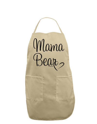 Mama Bear with Heart - Mom Design Adult Apron-Bib Apron-TooLoud-Stone-One-Size-Davson Sales