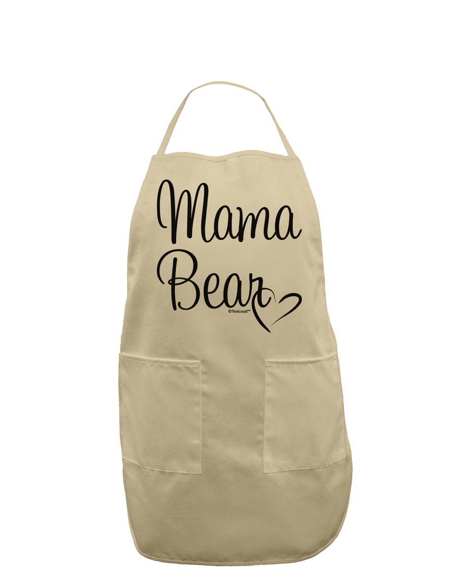 Mama Bear with Heart - Mom Design Adult Apron-Bib Apron-TooLoud-White-One-Size-Davson Sales