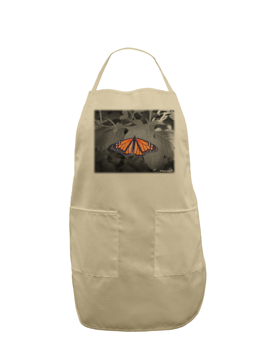 Monarch Butterfly Photo Adult Apron-Bib Apron-TooLoud-White-One-Size-Davson Sales