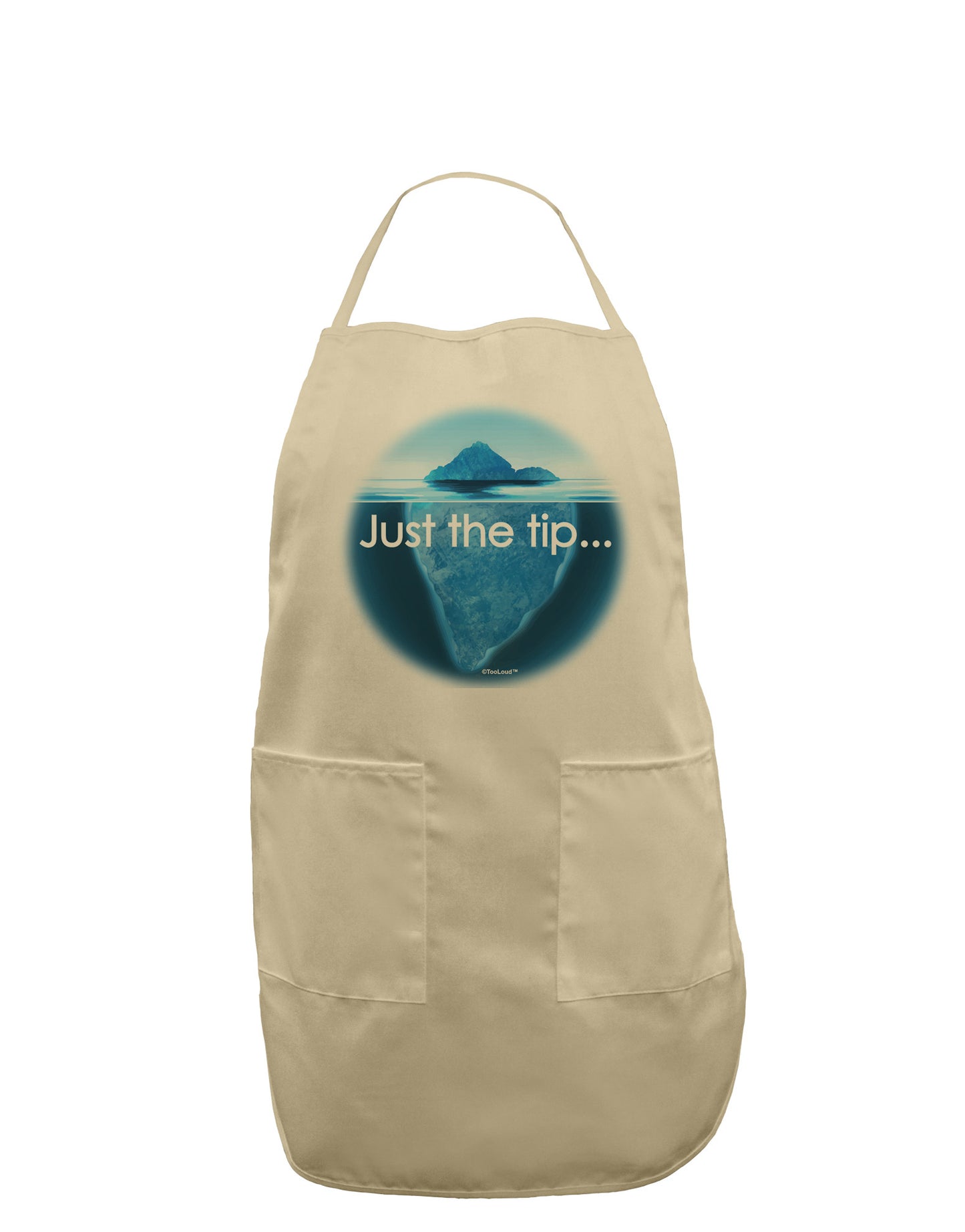 Iceberg Just the Tip Adult Apron-Bib Apron-TooLoud-Stone-One-Size-Davson Sales